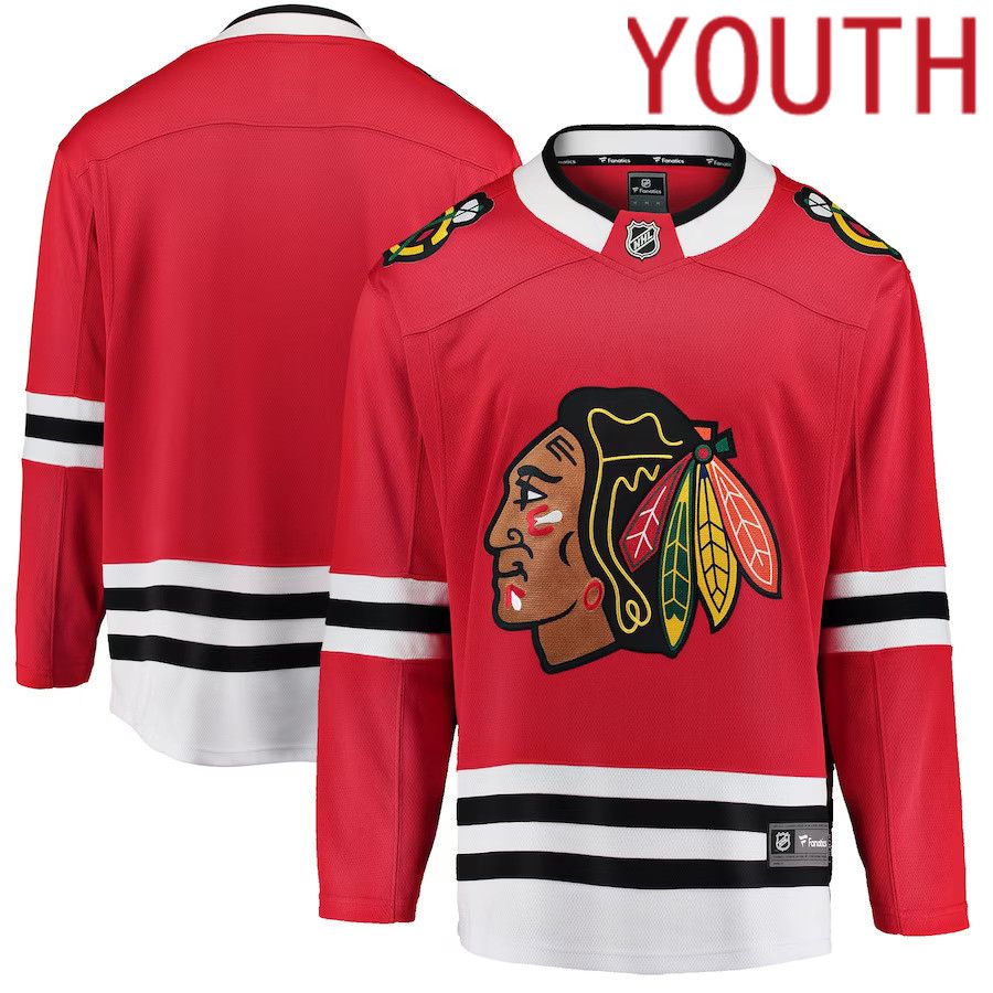 Youth Chicago Blackhawks Fanatics Branded Red Breakaway Home NHL Jersey